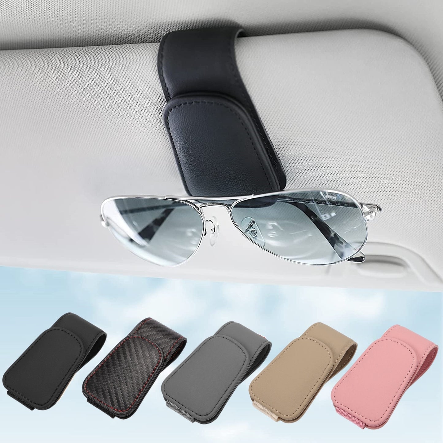 Universal Car Auto Sun Visor Glasses Box Sunglasses Clip Card Ticket Holder Stand Fastener Pen Case Eyeglasses Car Accessories