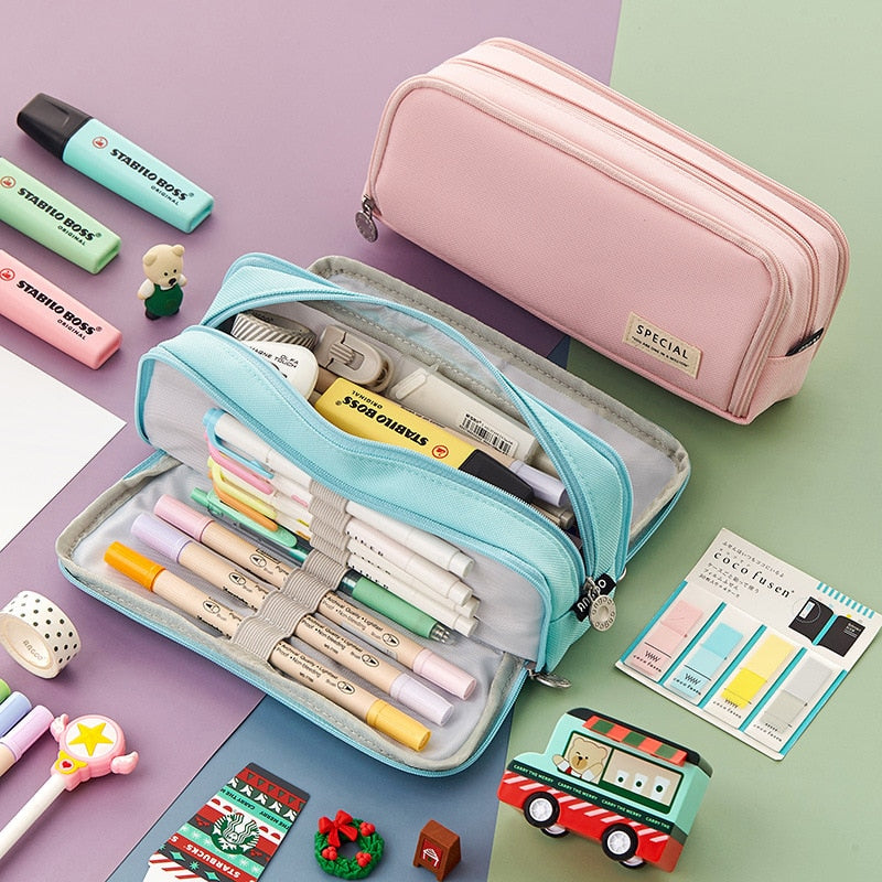 Large Capacity Pencil Case School Multifunction Pen Case Pencil Cases Bags Pencils Pouch Students Education Stationery Supplies